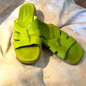 Lime green sandals Size 8.5